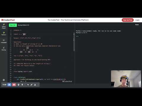 Watch: LeetCode 131 walkthrough preview