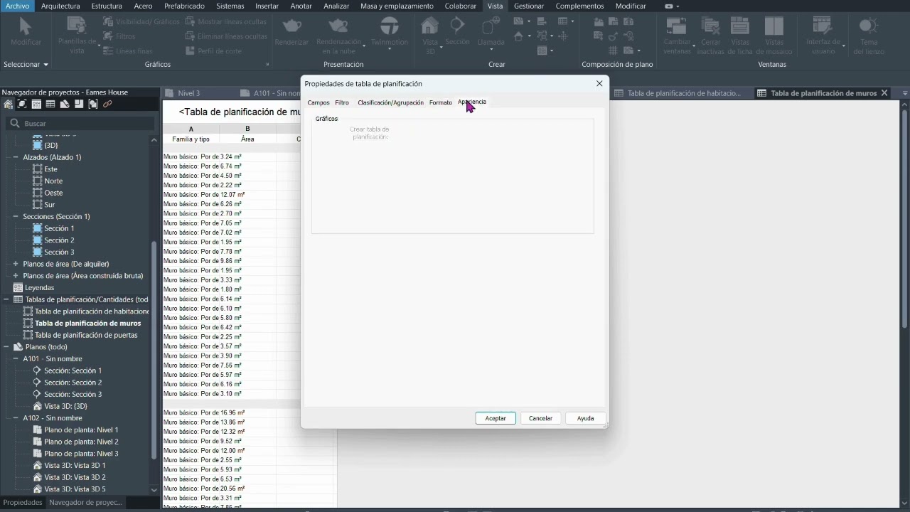 Eames House: Revit-Add schedules, perspectives, and export to PDF