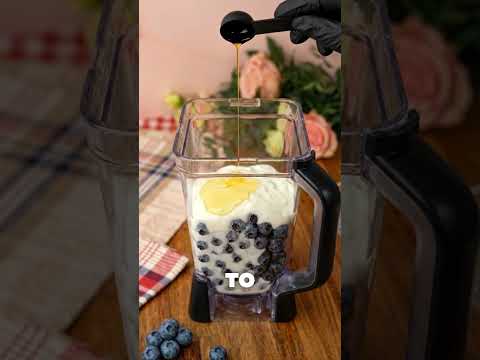 5-Ingredient Blueberry Greek Yogurt Ice Cream | No Ice Cream Maker #easyrecipe