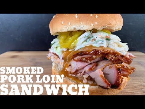 Smoked Pork Loin Sandwich (Weber Kettle)