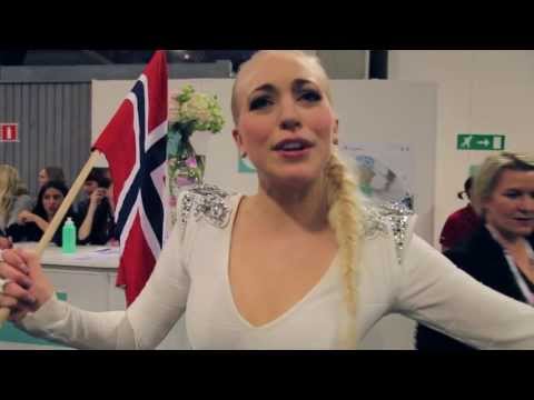Margaret Berger wants to get out off her dress (Eurovision Song Contest 2013)