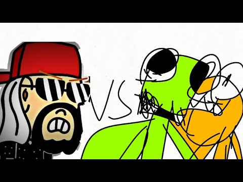 Verde e Laranja vs Mussoumano Animado (Rainbow friends)