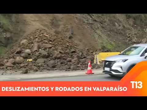 Deslizamientos y rodados en Valparaíso