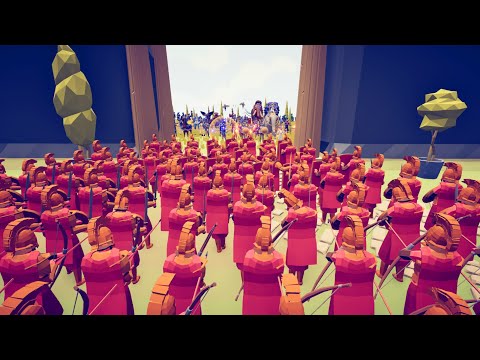 100x GREEK ARMY vs ALL FACTION - Totally Accurate Battle Simulator TABS