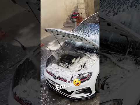 When people say, "Don't use water to clean an engine bay" #vw #car #auto #detailing #cars #shorts
