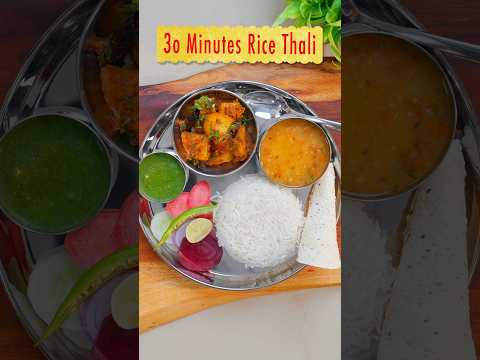 30 min Rice Thali Recipe