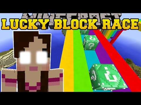 Minecraft: EVIL JEN'S EMERALD LUCKY BLOCK RACE - Lucky Block Mod - Modded Mini-Game