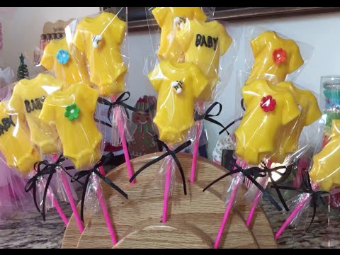 Baby Onesie Candy Lollipops (How To) Baby Shower