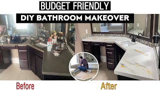 New ✨ Must See DIY EPOXY COUNTERTOP MAKEOVER ON A BUDGET | KITCHEN BATHROOM TRANSFORMATION