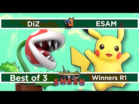 DiZ (Piranha Plant) vs ESAM (Pikachu) Winners R1 - Boardwalk Smash #38 - SSBU