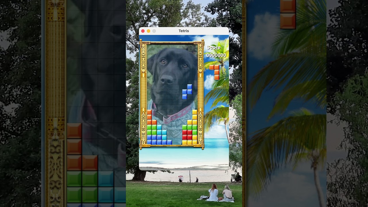 Tetris: Semi-Transparent Backgrounds
