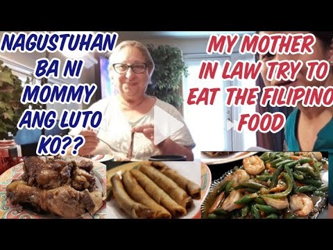 AMERICAN MOTHER IN LAW EATING THE FILIPINO FOOD | NAGUSTOHAN BA ANG LUTO KO??