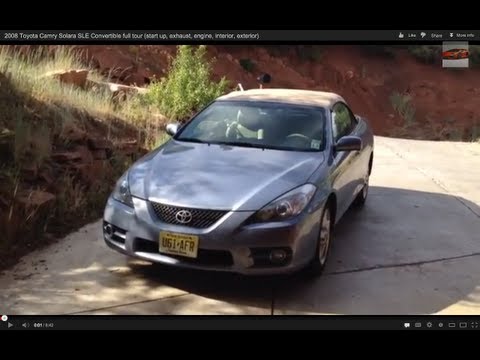 Thumbnail for 2008 Toyota Camry Solara SLE Convertible full tour (start up, exhaust, engine, interior, exterior) by Toyota, Toyota Solara, Toyota Camry, Convertible, Toyota Camry Solara