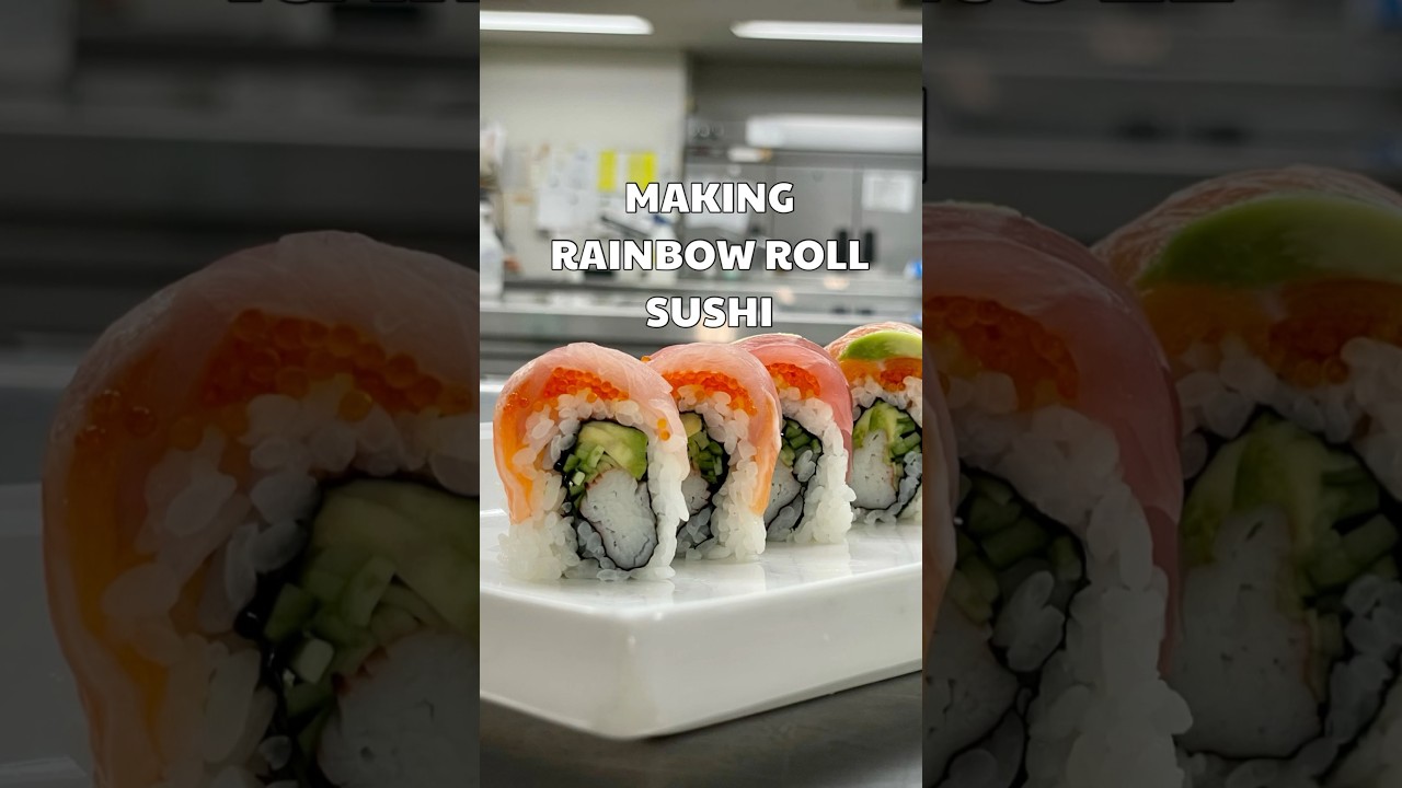 Making Rainbow Roll Sushi @tokyosushiacademyenglishcourse