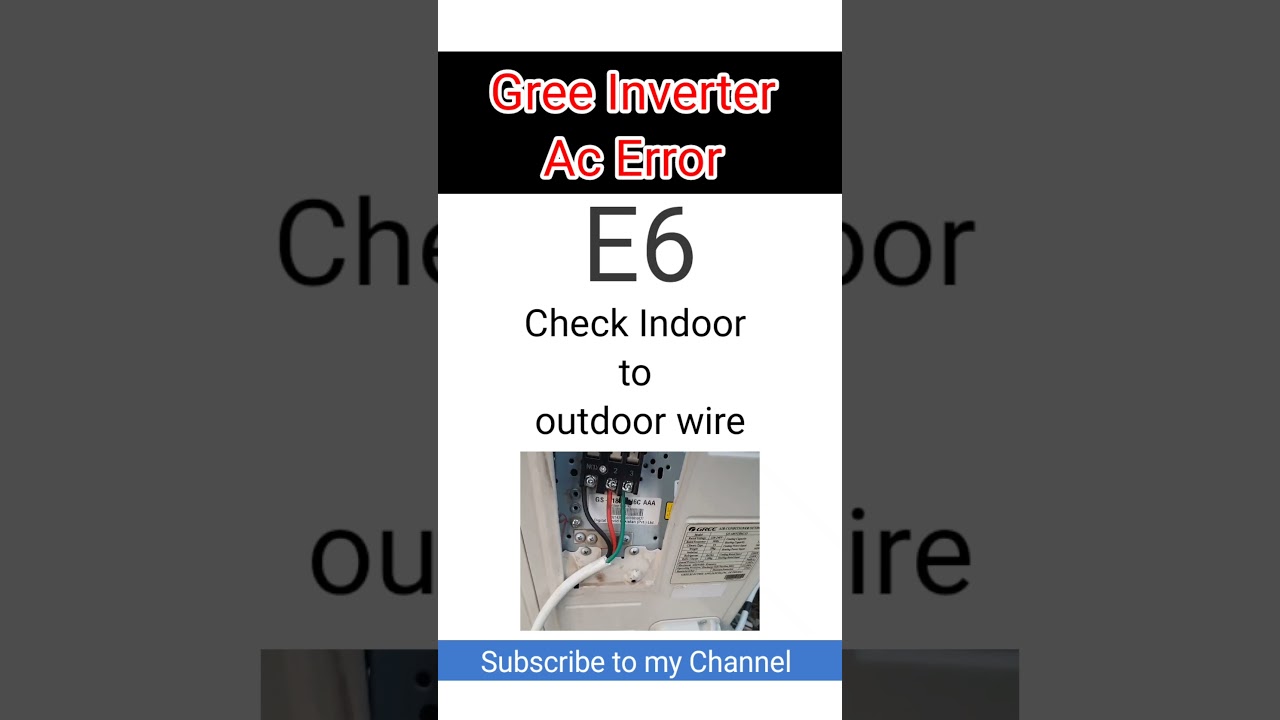 Gree Inverter AC E6 Error Code Solution | Shorts