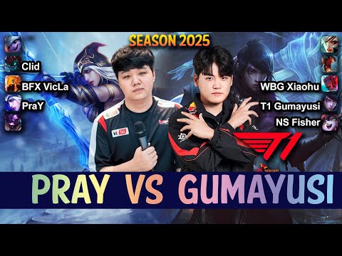 T1 Gumayusi APHELIOS vs PraY ASHE ADC - Patch 15.7 KR Ranked | lolrec