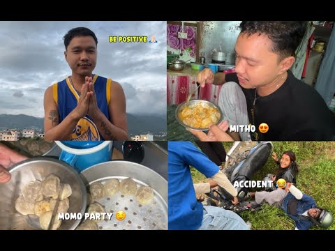 CLEARING THINGS FROM OUR SIDE !! ACCIDENT 😕 | MOMO PARTY HANDEKO LA 🥟🥟|@Bibekkumarlama || ROBEK