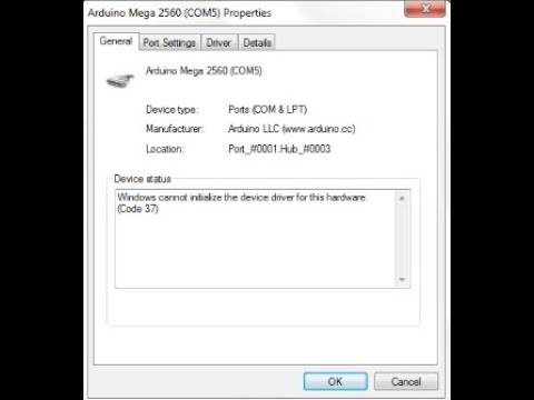 Windows не удается инициализировать драйвер устройства для этого оборудования (Код 37)