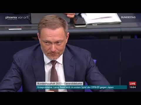 Alice Weidel bei der Generaldebatte zum Bundeshaushalt 2023 am 23 11 22