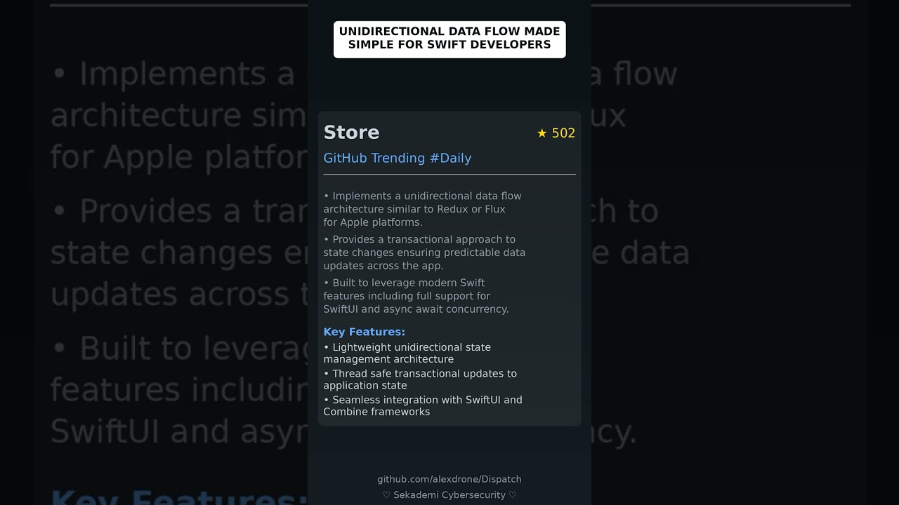 GitHub Trending Repositories: alexdrone/Store 🇬🇧