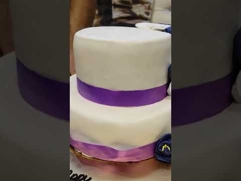 Ordered PURPLE CASCADE flower CAKE FROM FERNS AND PETALS. #fernsandpetals #cake #chocolate