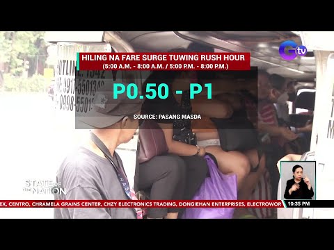 Grupong Pasang Masda, muling hiniling sa LTFRB na payagan ang surge fee sa mga jeep tuwing… SONA