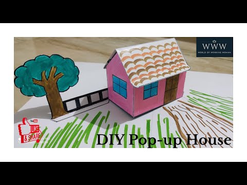 DIY Pop-up House card🏠 | Easy pop-up card step by step | Pop-up card | Super easy pop-up card house
