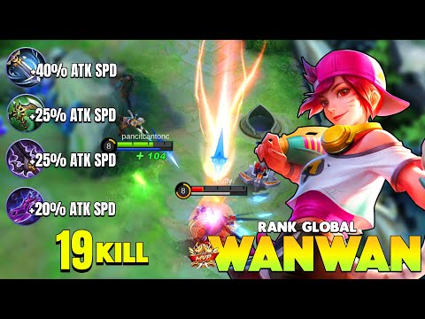 FULL ATTACK SPEED !! WANWAN BEST BUILD 2021 ~ WANWAN TOP GLOBAL GAMEPLAY ~ WANWAN MOBILE LEGENDS