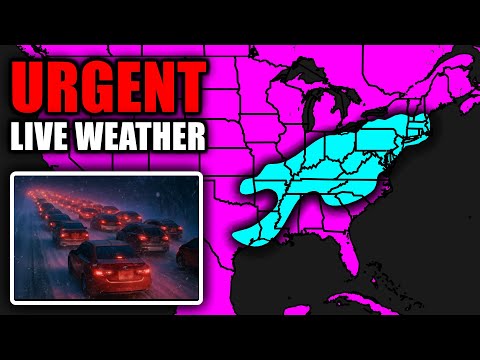 🔴 LIVE - MAJOR WINTER STORM And SEVERE WEATHER Coverage - Storm Chasers On The Ground...