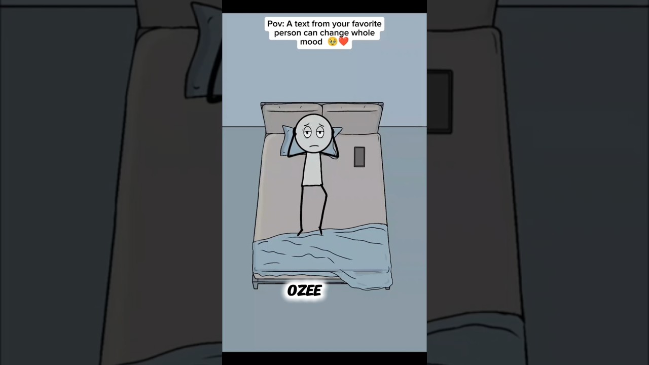 A text from your favorite person can change whole mood #animation #memes #shorts #ozee