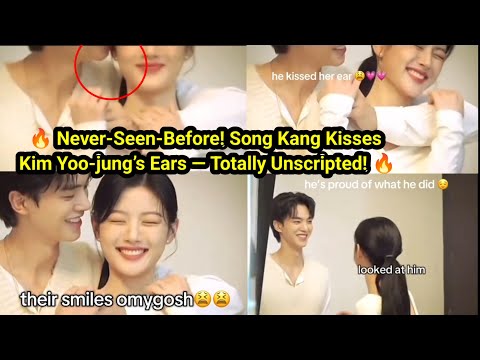 🔥 Never-Seen-Before! Song Kang Kisses Kim Yoo-jung’s Cheek — Totally Unscripted! 🔥
