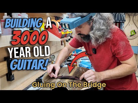 How To Make An Acoustic Guitar Ep. 44 (Gluing On The Bridge)