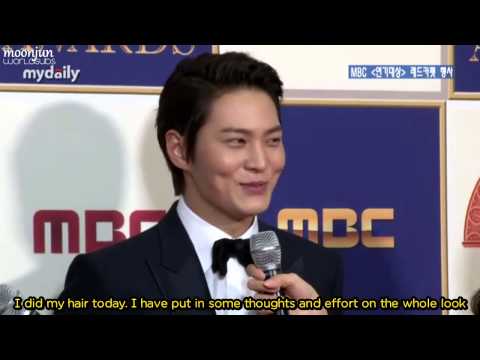 【ENGSUB】Joo Won MBC Drama Awards 2013 Red Carpet Interview
