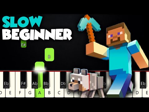 Sweden - Minecraft | SLOW BEGINNER PIANO TUTORIAL + SHEET MUSIC by Betacustic