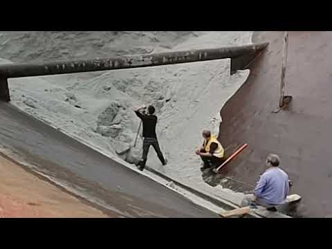 A White sand Barge unloading Part  2 video watch to satisfy and relaxing Video