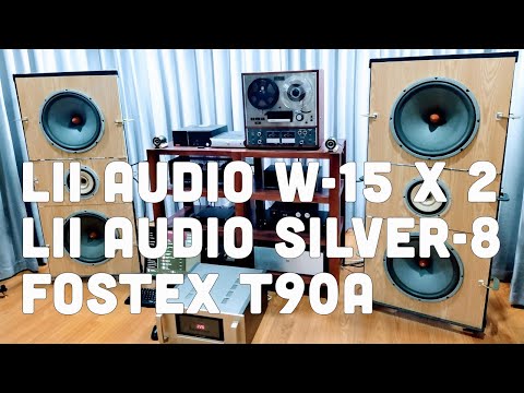 Clip test loa open baffle Lii Audio W-15x2, Lii Audio Silver-8 và siêu tép Fostex theo cấu hình PAP