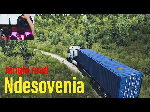 Ndesovania map Euro truck simulator 2 jungle road trucking Logitech g29 off road Renault truck