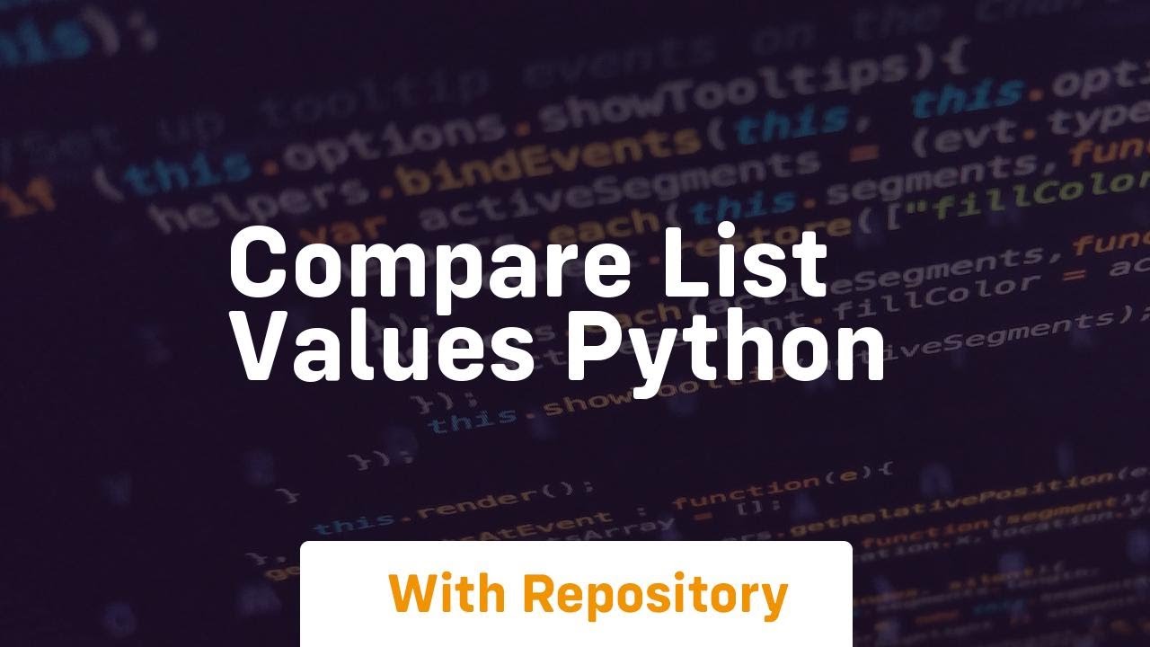 compare list values python