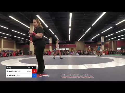 50 Kg Rr Rnd 1 - Sage Mortimer, Titan Mercury Wrestling Club (TMWC) Vs Audrey Jimenez, Sunkist Kid