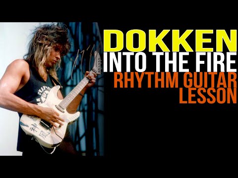 Dokken Into The Fire l Rhythm Guitar Lesson [George Lynch]