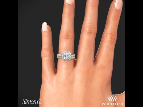 Simon G MR2132 Passion Diamond Wedding Set on Hand