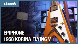 Video thumbnail for Epiphone 1958 Korina Flying V | zZounds by zZounds