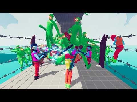 Zombie 100 Units vs  Army Soldier #13 - Totally Accurate Battle Simulator TABS