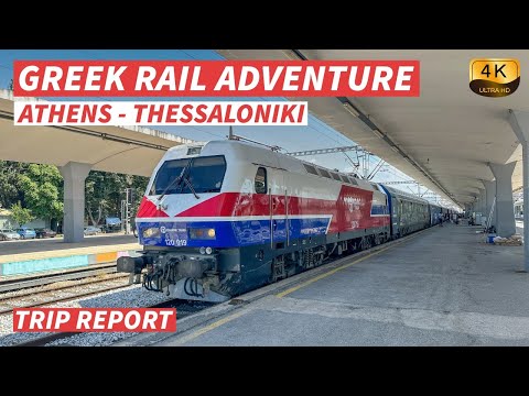 【4K】Greek Rail Adventure 🚆 IC50 Train Ride from Athens to Thessaloniki - With Captions【CC】