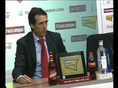 Rueda de prensa de Unai Emery post At Madrid 27/02/13. Sevilla FC