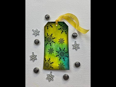 Clingwrap in wrinkles with Sweet Poppy Stamps - Day 13 of Tags 2020