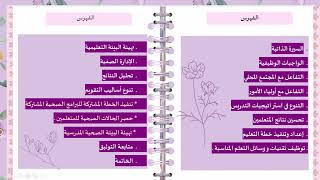 ملف الأداء الوظيفي للموجه الصحي ستايل روز بوربوينت بشكل عرضي
