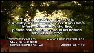 preview picture of video 'Jesusita Fire May 5th-6th 2009'