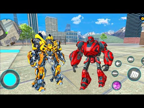 Bumblebee & Red Robot Jet Bike Car Transformation Game 2026 New Robot Update - Android Gameplay
