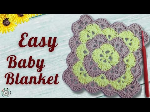 Easy Crochet Shell Stitch Baby Blanket Tutorial | Step by Step for Beginners